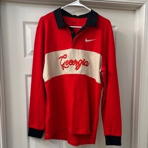 Nike Dri-fit Georgia long sleeve Collared Shirt/polo- Men’s Large